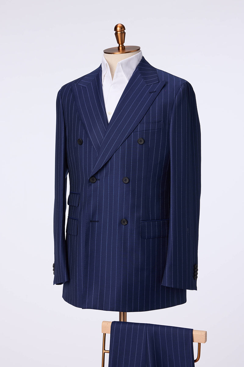 Grey Gold Pinstripe Suit