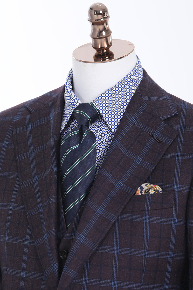 Grey W/ Blue Windowpane
