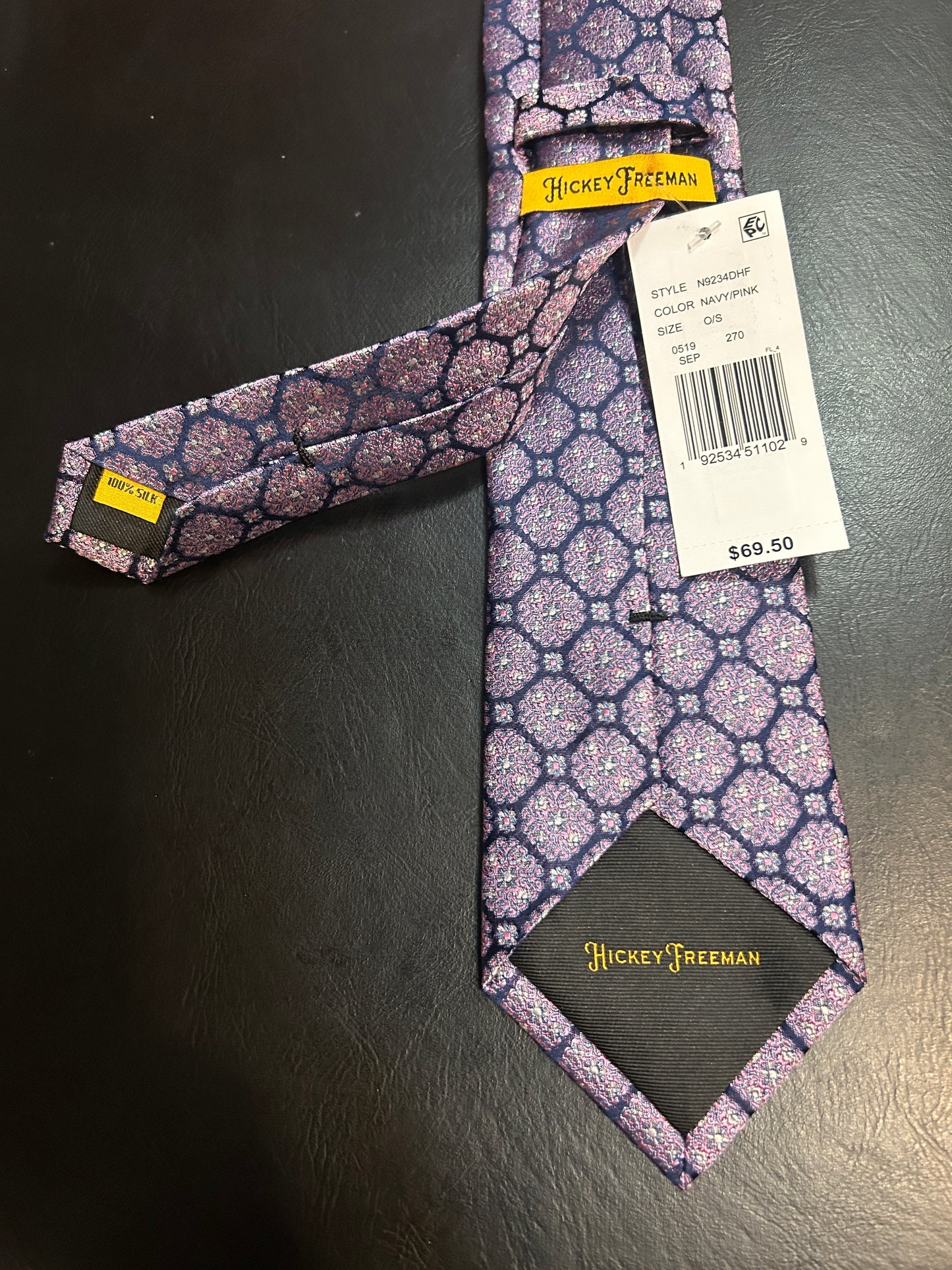 Hickey Freeman 100% Silk Tie