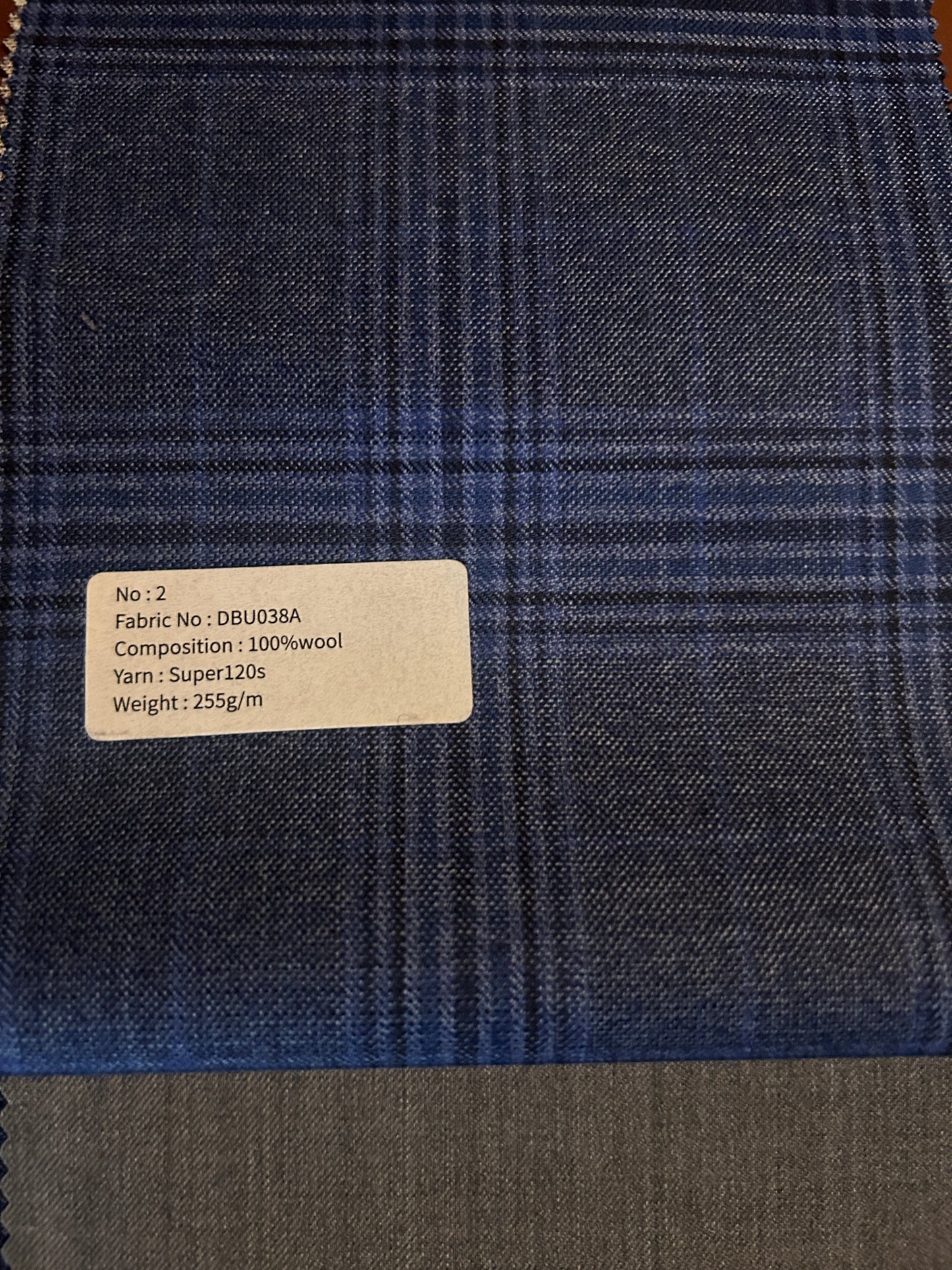 Single Breasted Plaid 100% Super 120's Wool